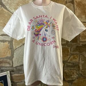 🧚‍♀️✨Vintage Lisa Frank “Dear Santa, I Want a Unicorn” Tee 🦄